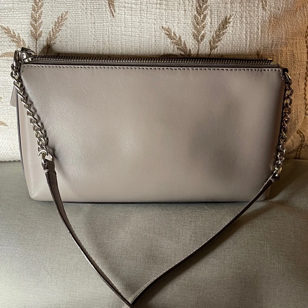 Kate Spade Smooth Elegant Taupe Shoulder Bag with Gold by Kate Spade